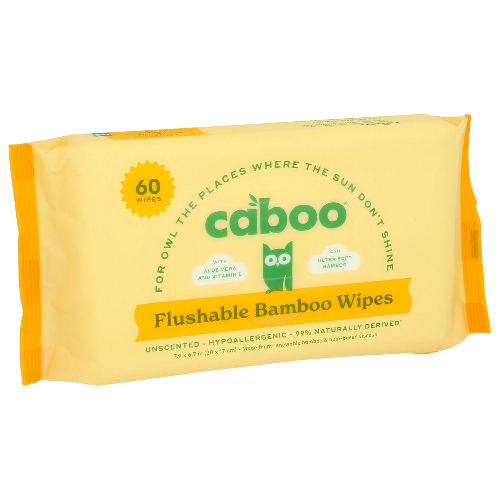 398775 Unscented Flushable Bamboo Wipes - 60 Count
