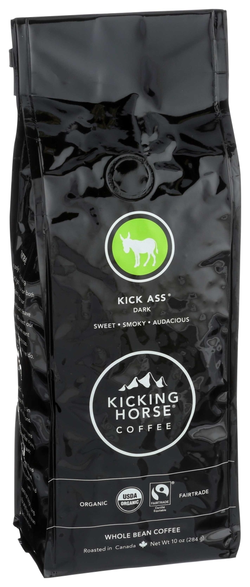 253382 Organic Kick Ass Dark Roast Whole Bean Coffee, 10 oz