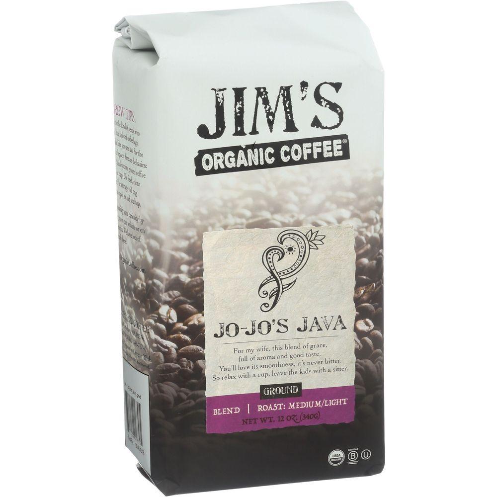 244778 12 oz Coffee Jo Jos Java Medium or Light Roast Ground Coffee