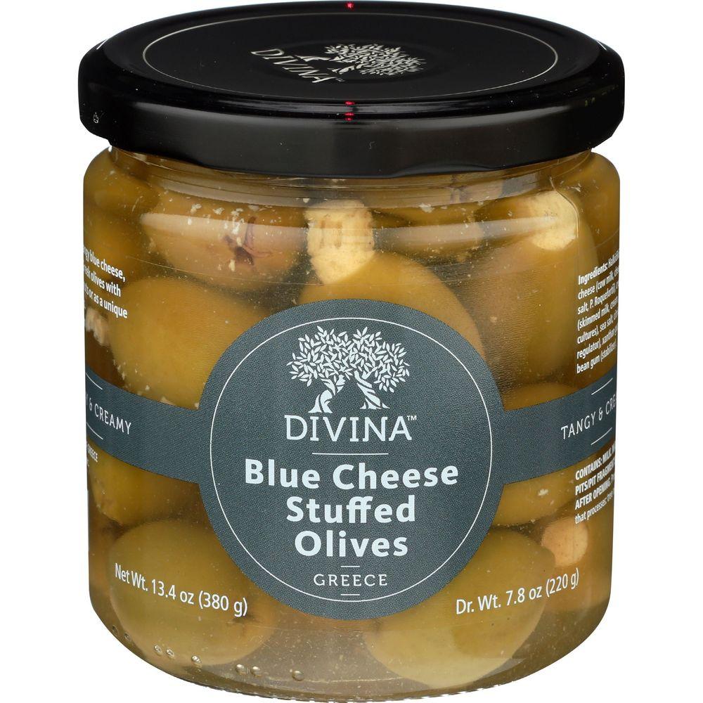 Divina 228554 Blue Cheese Stuffed Olives, 7.8 oz