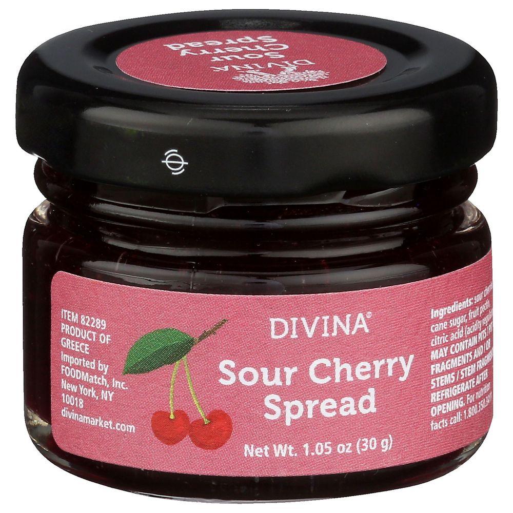 Divina 2309280 1.05 oz Sour Cherry Spread Mini Jar