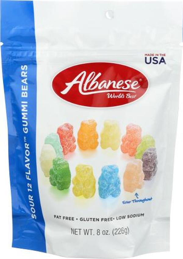 297611 8 oz 12 Flavor Sour Gummi Bears