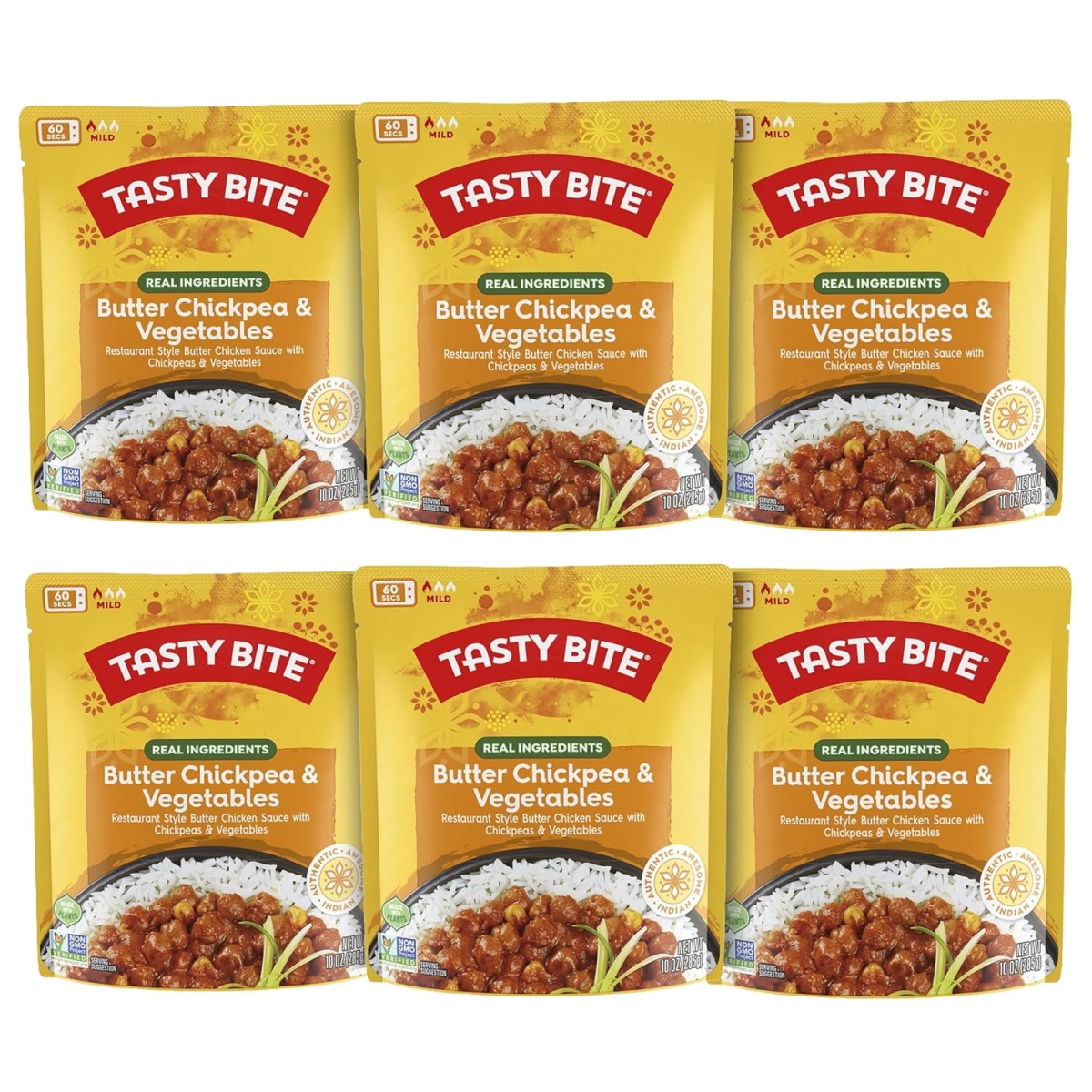 2422544 10 oz All Natural Indian Entree Butter Chickpea & Vegetables