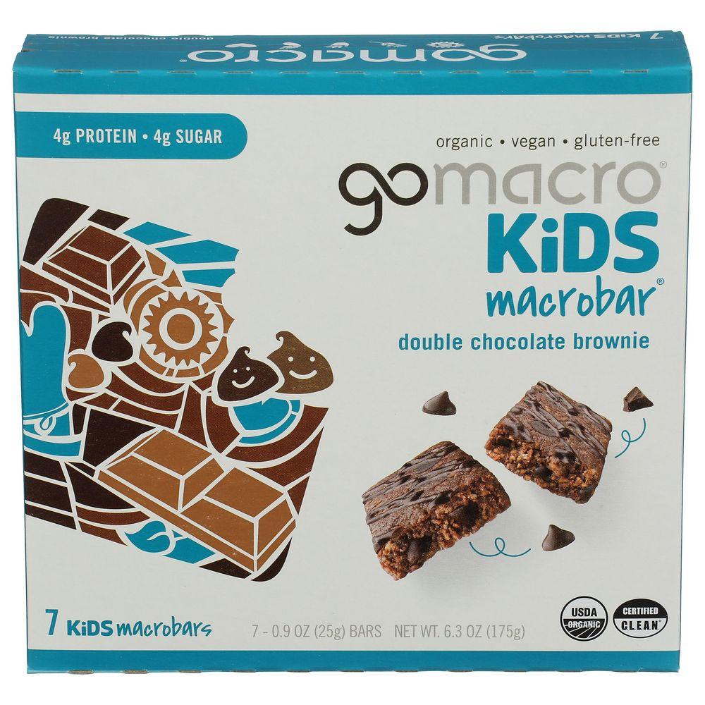 GoMacro, Kids MacroBar®, Double Chocolate Brownie, 7 Bars, 0.9 oz (25 g) Each