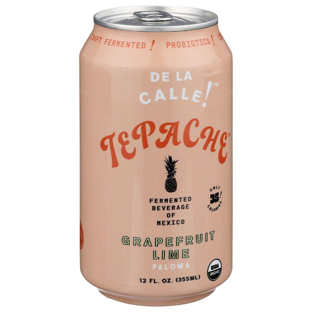 393323 12 fl oz Tepache Organic Grapefruit Lime Probiotic Fermented Beverage