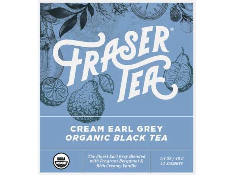 330145 Cream Earl Grey Organic Black Tea, 1.4 oz Sachet