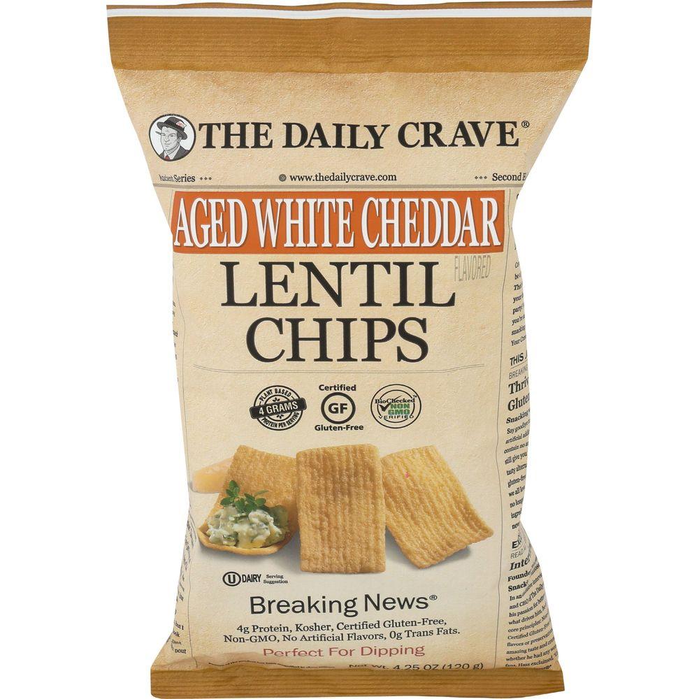 328292 Aged White Cheddar Lentil Chips, 4.25 oz