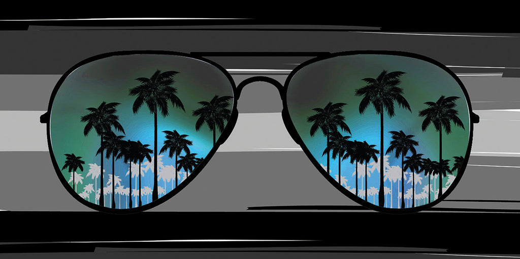 Picture of Ben Kaufman Sales 105096 30 x 60 in. Sunglasses Palms Blue Printed Beach Towel - Pack of 12