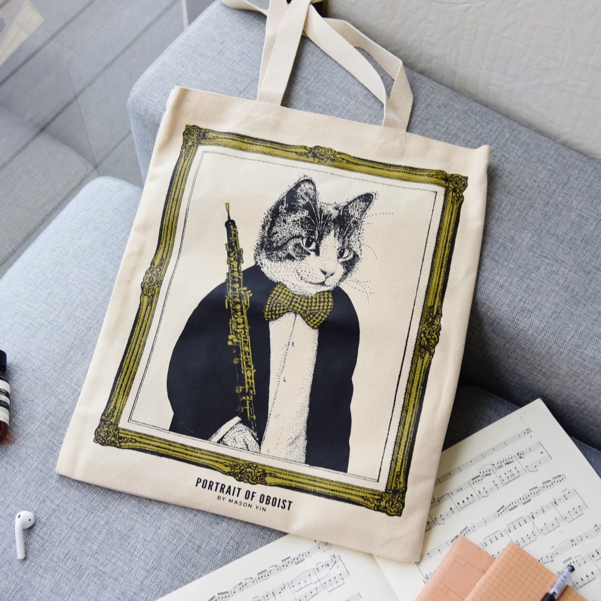 12 oz 100 Percent Cotton Oboist Tote Bag