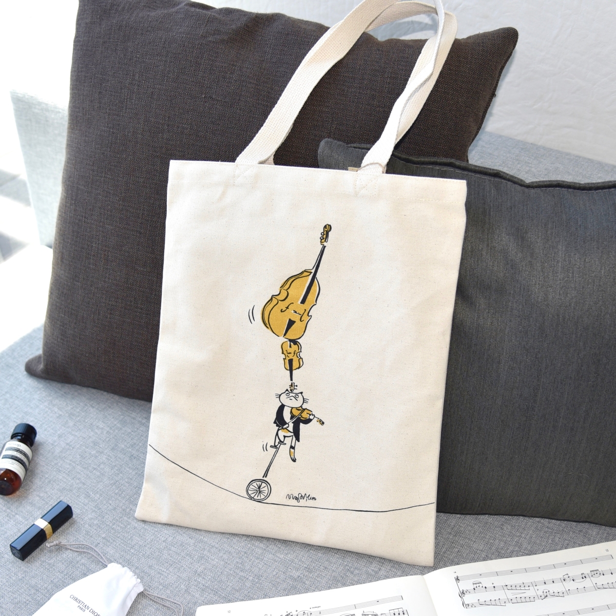 12 oz 100 Percent Cotton Strings Performance Tote Bag