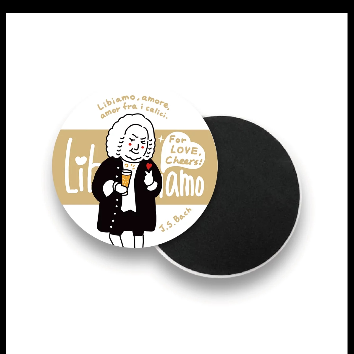Picture of Some Music Design KC-004 11 x 11 cm J.S. Bach Coasters