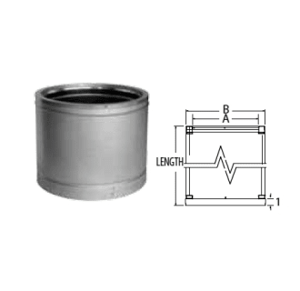 Picture of DuraVent 18DT-24 18 in. I.D DuraTech Class A Chimney Pipe - Double Wall - 24 in. Pipe