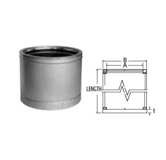 18DT-36 18 in. I.D DuraTech Class A Chimney Pipe - Double Wall - 36 in. Pipe