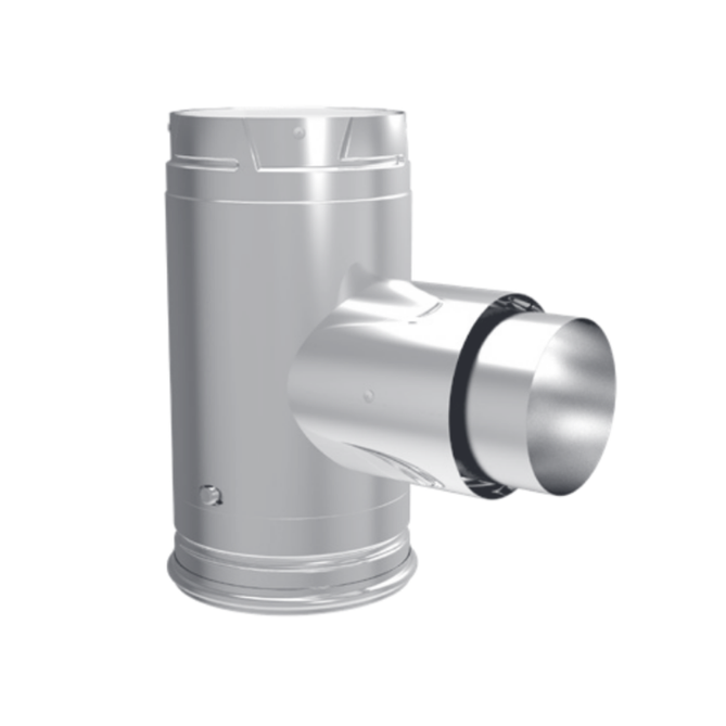 Picture of Dura Vent 3PVP-TAD1 3 in. Dia. Pellet Vent Pro Adapter Tee with Clean-Out Tee Cap