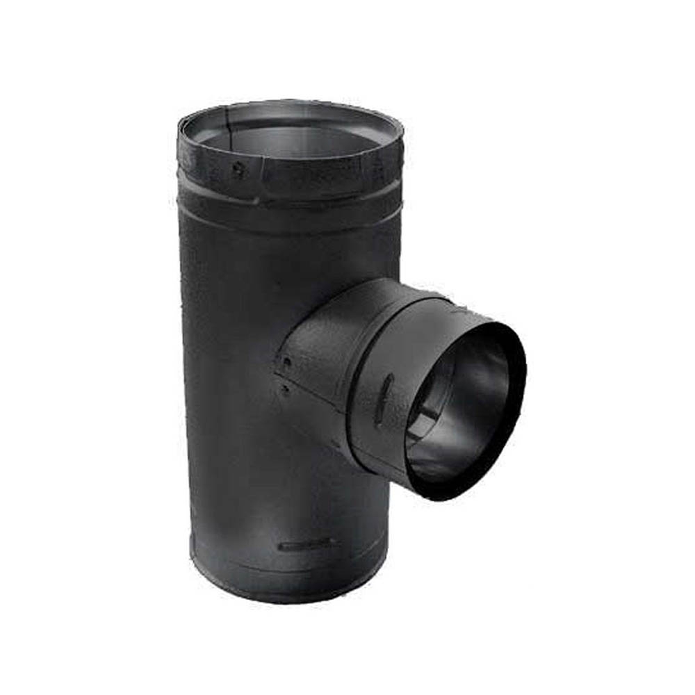3 in. Dia. Pellet Vent Pro Black Adapter Branch