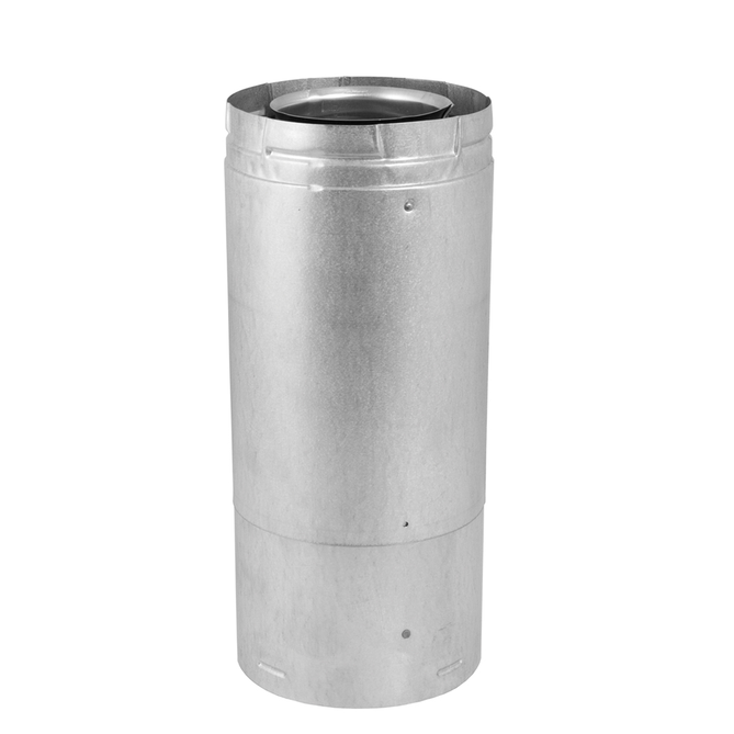 46DVA-24TA 4 x 6 in. DirectVent Pro Galvanized Direct Vent Pipe for Gas Fireplaces & Gas Stoves - 24 in. Adjustable Pipe Length