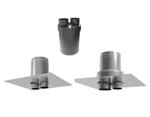 46DVA-CLAA 4 x 6.62 in. DirectVent Pro Co-Linear Adapter with 3 in. Exhaust Vent & 3 in. Air Intake