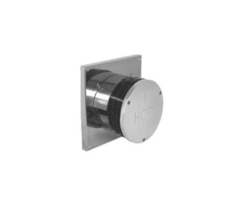 58DVA-HRCS 5 in. I.D DirectVent Pro - Galvanized Round Horizontal Termination Cap Square Base - Aluminum