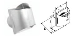 58DVA-HSCH 5 x 8 in. DirectVent Pro High Wind Sconce Cap
