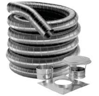 6DFPRO-30K 6 in. I.D DuraFlex Pro Flexible Liner Chimney Pipe - Single Wall - 30 ft. Basic Kit