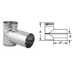 6 in. DuraFlex Stainless Steel Tee
