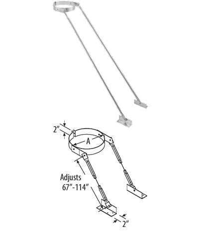 6DT-XRS 6 & 8 in. DuraTech Extended Roof Bracket