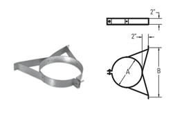 7DP-WS 7 in. DuraPlus Wall Strap - Galvalume - 9168
