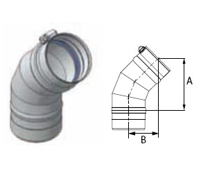 FSELB4504 4 in. FasNSeal 45 deg Elbow