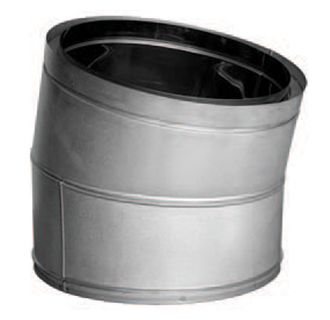 Picture of DuraVent 12DT-E15 12 in. I.D DuraTech Class A Chimney Pipe - Double Wall - 15 deg Elbow