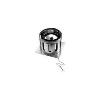 16DCA-APD 16 in. I.D DuraChimney II Class A Chimney Pipe - Double Wall - 21 x 21 in. Anchor Plate with Damper