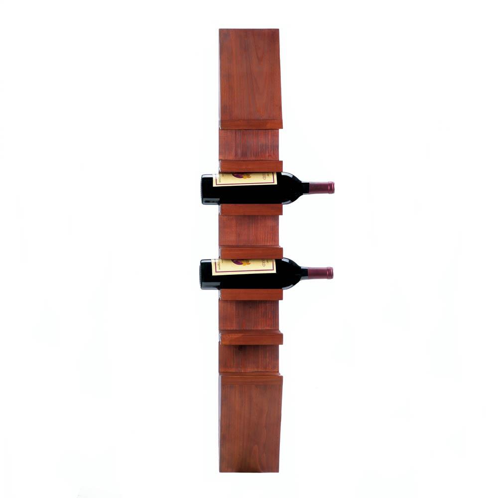 Picture of Accent Plus 10018167 Sleek Wooden Wine Wall Rack