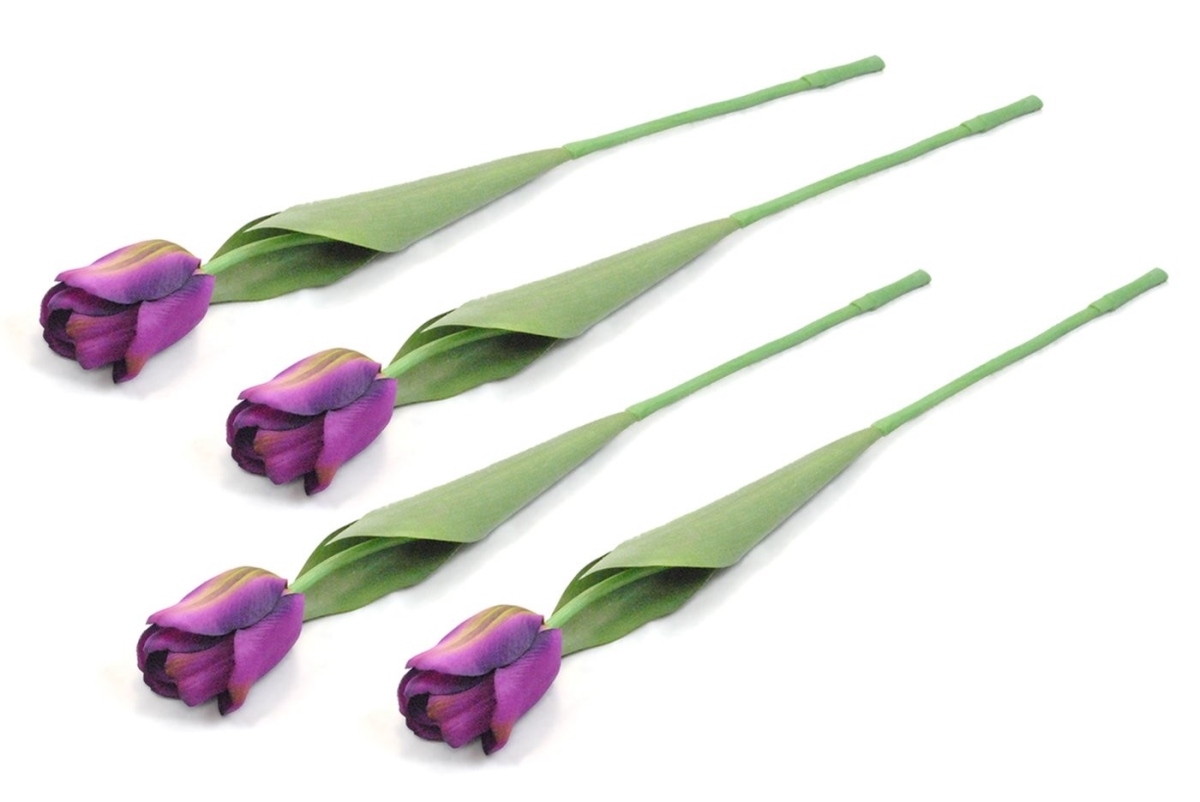 Picture of Bone Dry CAMZ33630S Flower Tulip&#44; Purple - Set of 4