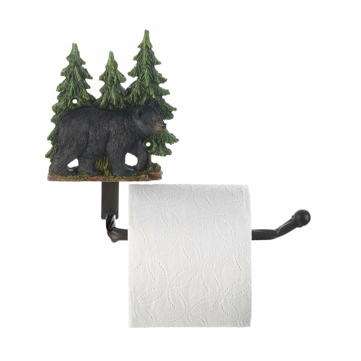 Picture of Accent Plus 10019009 Black Bear Toilet Paper Holder