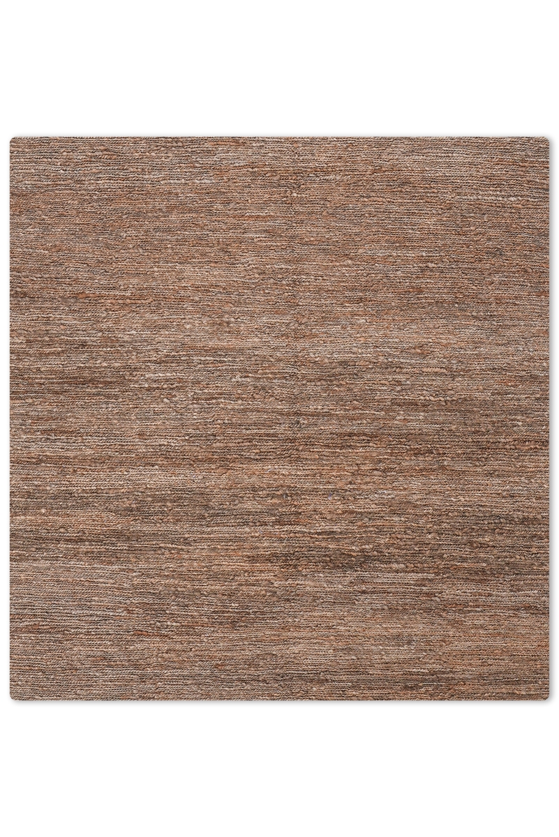 U10JJJAJ19J1024JD3CS Hand Knotted Sumak Jute Solid Indoor & Outdoor Square Area Rug - Light Brown
