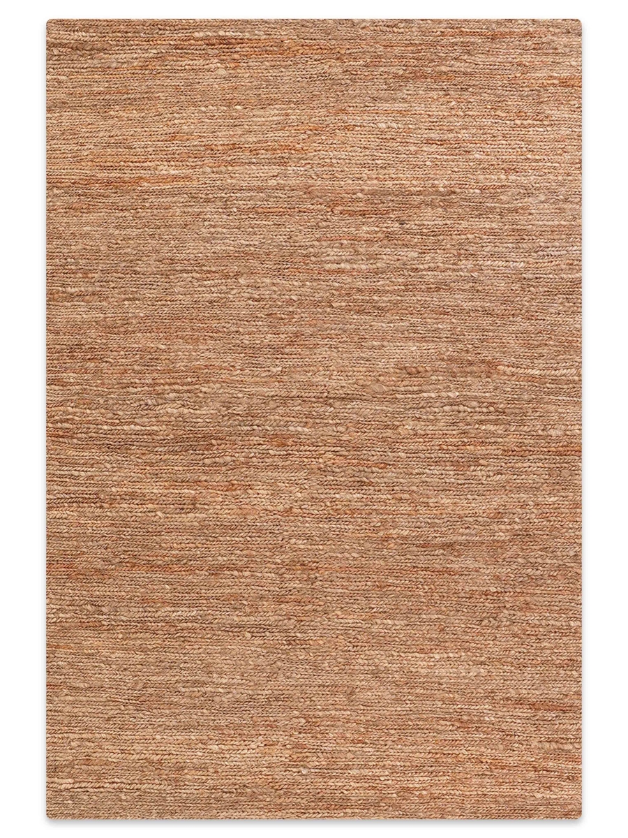 U10JJJDE19JJJA1IS Hand Knotted Sumak Jute Solid Indoor & Outdoor Rectangle Area Rug - Beige