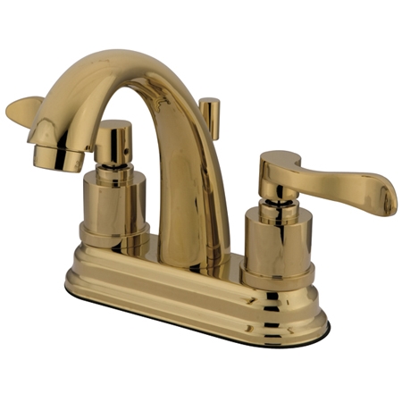 Picture of Kingston Brass KS8612DFL 4 in. Centerset Lavatory Faucet, Polished Brass