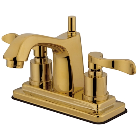 Picture of Kingston Brass KS8642DFL 4 in. Centerset Lavatory Faucet, Polished Brass
