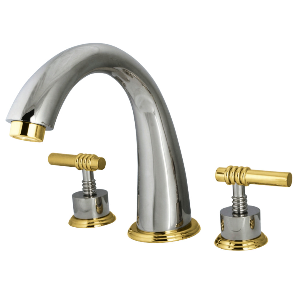 Roman Tub Filler - Chrome & Polished Brass