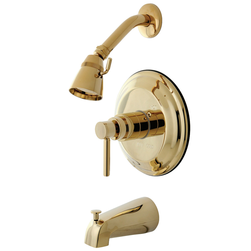 Concord Tub & Shower Faucet with Lever Handle - Polished Brass