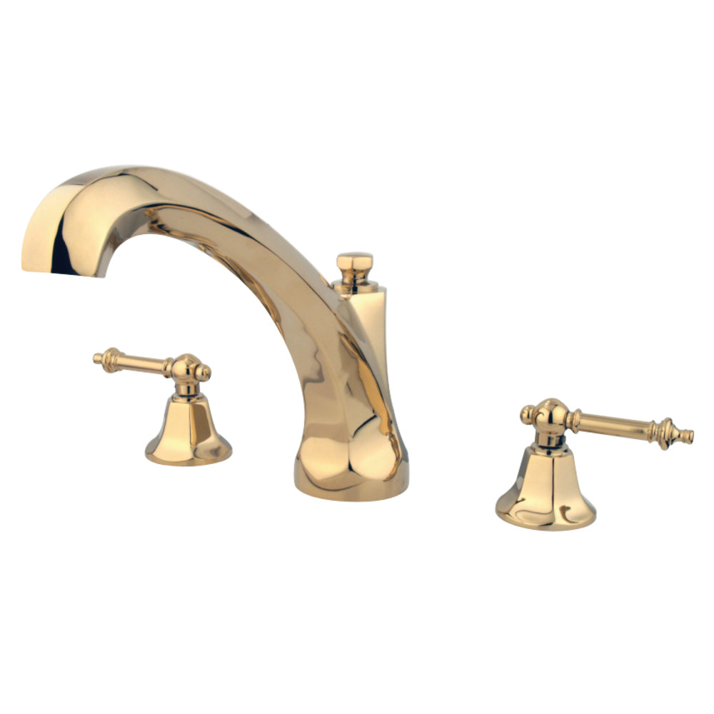 Roman Tub Filler with Handle, Polished Brass