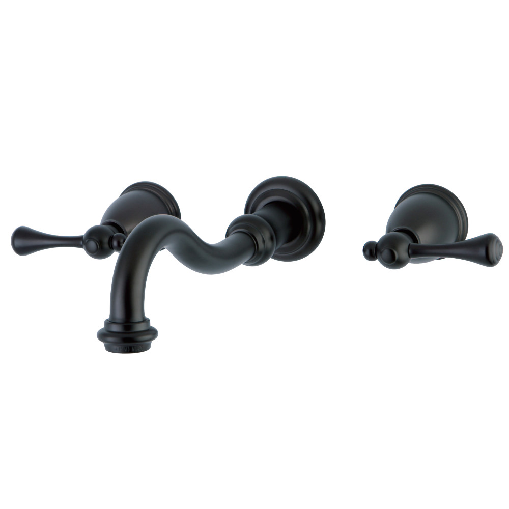 8 in. Wall Mount Sink Faucet with Handle, Oil Rubbed Bronze