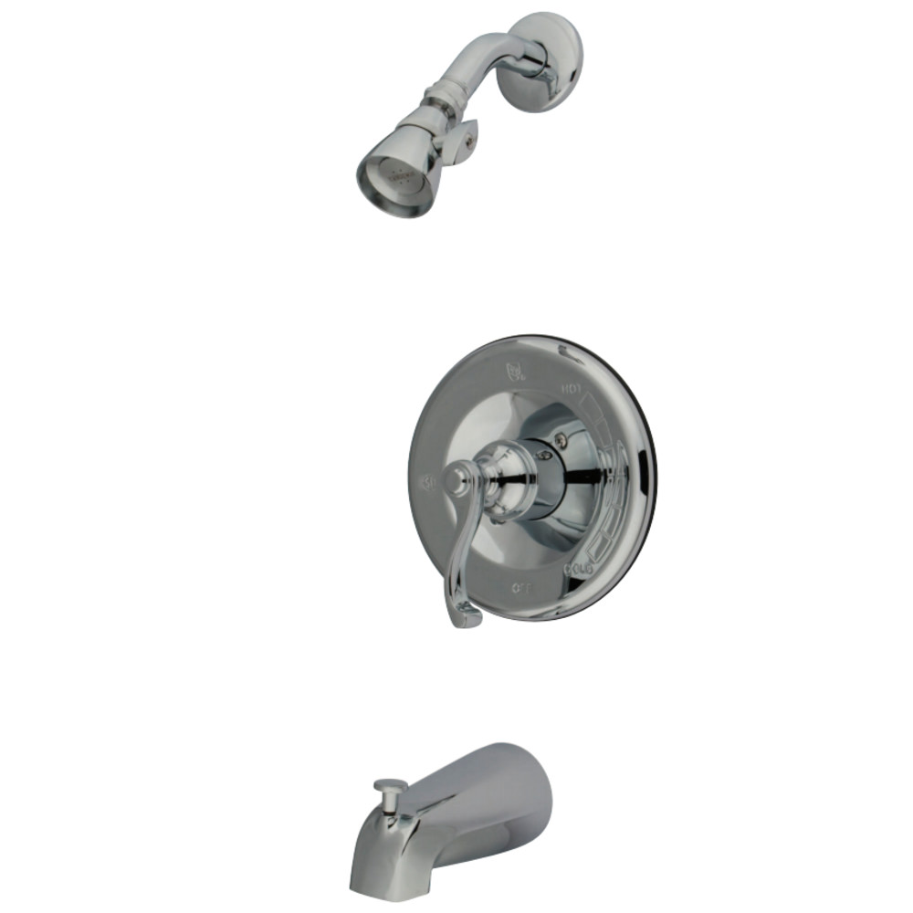 KB1631FL Tub & Shower Faucet with Single French Scroll Handle, Chrome