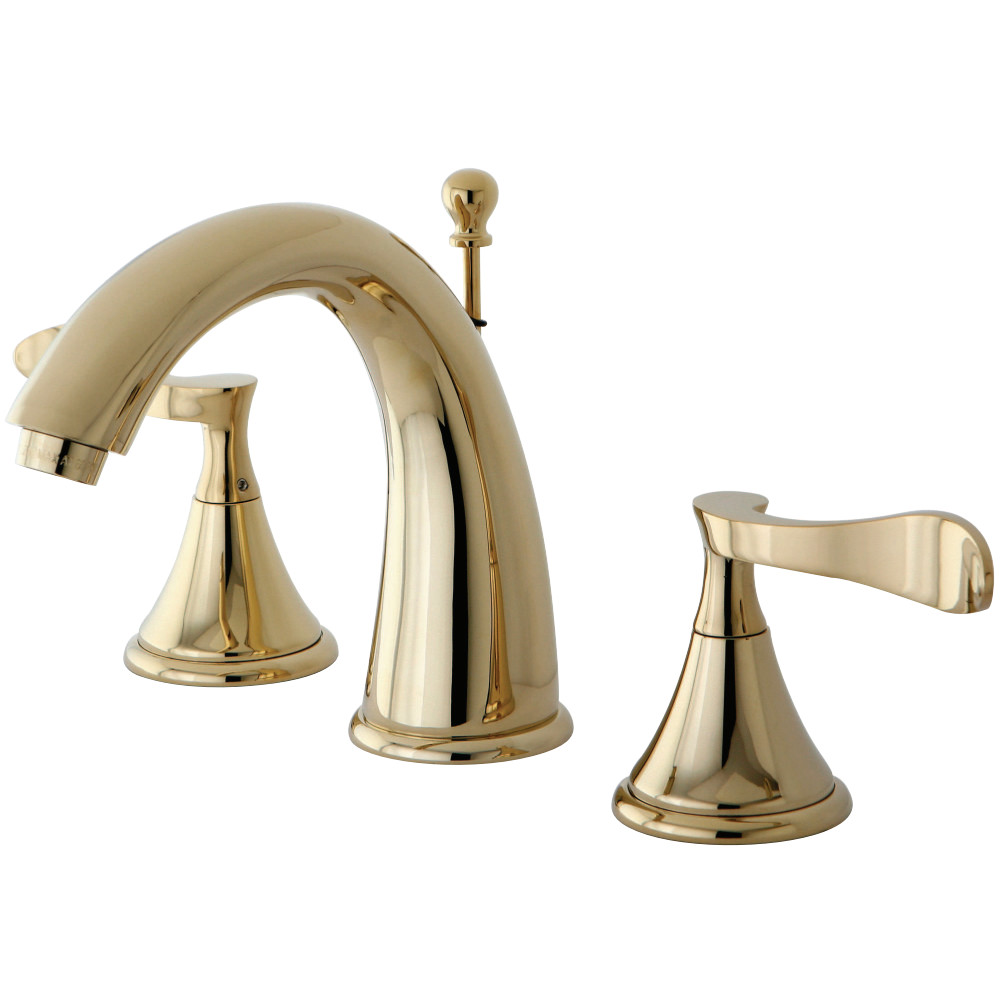 Century Widespread Lavatory Faucet with Pop-Up, Polished Brass