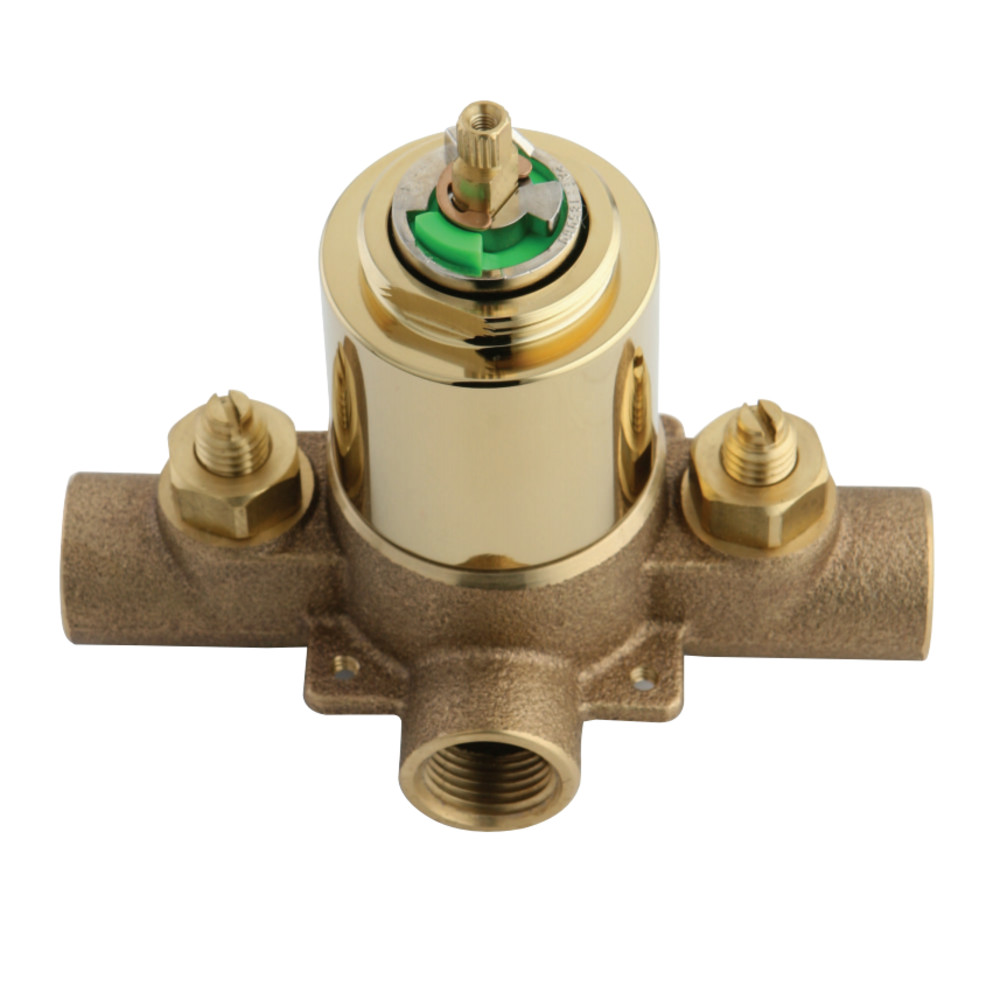 Pressure Balanced Washerless Cartridge Valve, Polished Brass