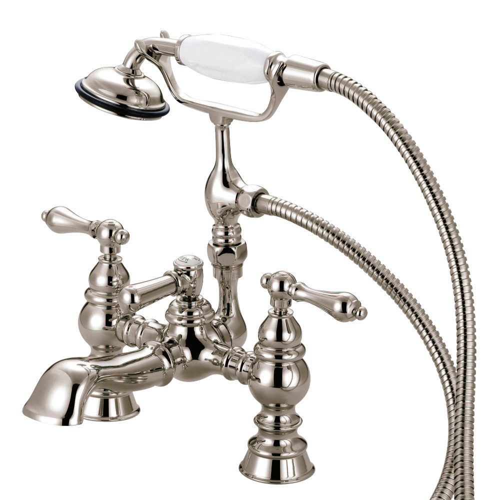 Picture of Kingston Brass CC1161T8 Heritage Deck Mount Tub Filler with Hand Shower&#44; Satin Nickel