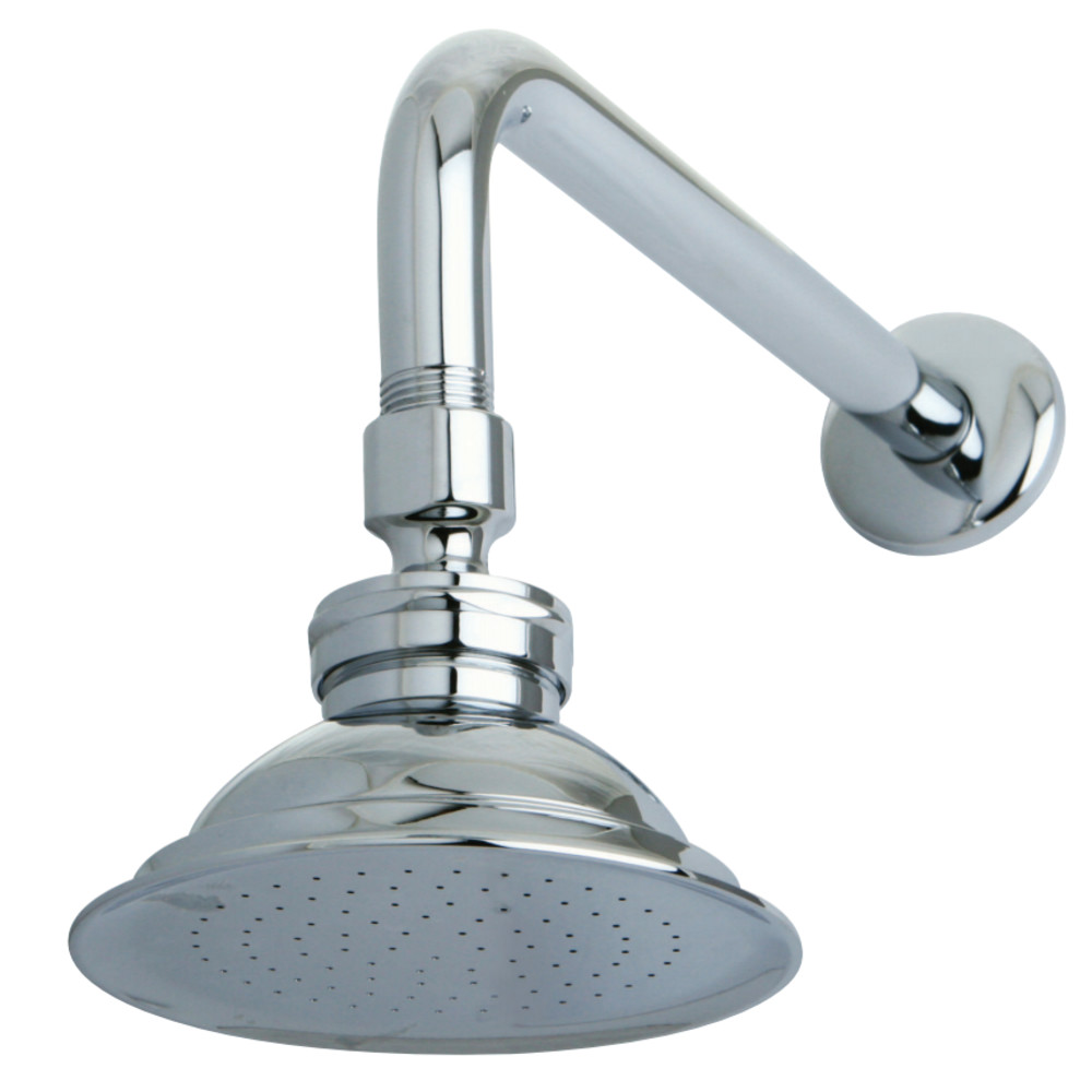 12 in. Victorian Brass Showerhead with Shower Arm Combo, Polished Chrome