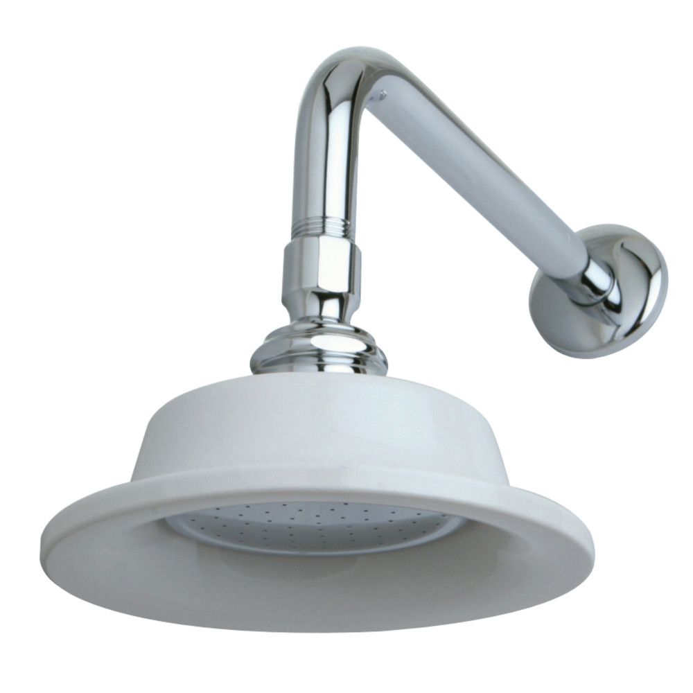 12 in. Victorian Sunflower Showerhead with Shower Arm Combo, Polished Chrome