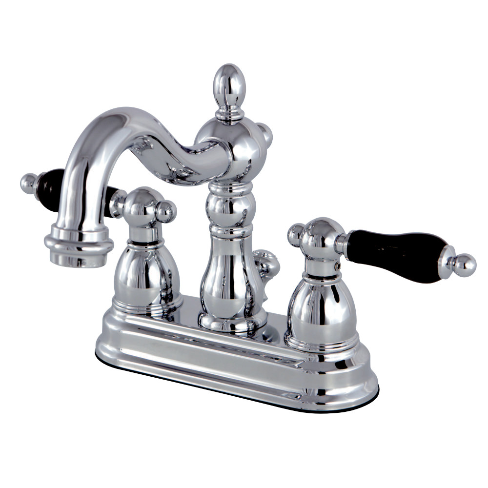 Picture of Kingston Brass KS1601PKL 4 in. Centerset Lavatory Faucet with Brass Pop-Up & Metal Lever Handle Chrome