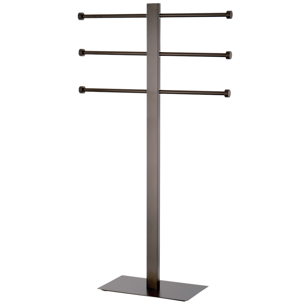 CCS6025 Stainless Steel Freestanding Towel Holder with Rectangular Base, Oil Rubbed Bronze