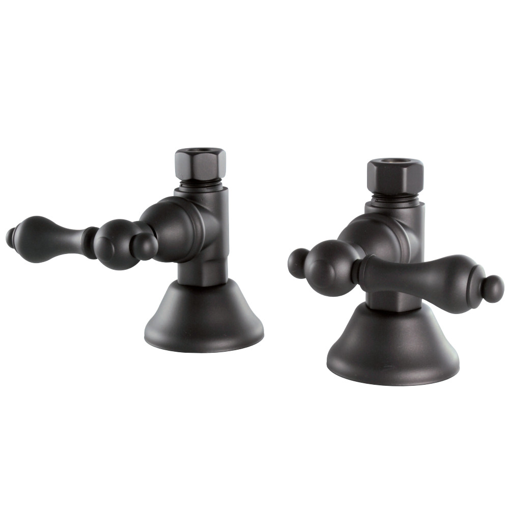 Straight Stop Shut Off Valve with Metal Lever Handle, Oil Rubbed Bronze